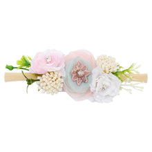Load image into Gallery viewer, Handmade Luxury Pearl Baby Headbands Bundle Nylon Elastic Newborn Hair Accessories for Girls Kids