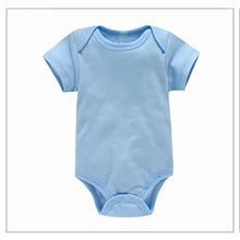 Load image into Gallery viewer, 3PCS Baby Bodysuit Set (0–12M) – Soft Cotton Solid Color Summer Rompers for Boys & Girls