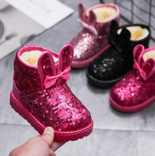 Load image into Gallery viewer, Warm Kids Snow Boots For Children New Toddler Winter Princess Cartoon Shoes Non-slip Flat Round Toe Girls Baby Lovely Boots