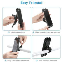 Load image into Gallery viewer, Unbreakable Bike Black Mount Phone Bicycle Mobile Cellphone Holder Motorcycle Support