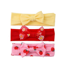 Load image into Gallery viewer, Summer Cute Floral Bows Baby Girl Headbands Elastic Bowknot Newborn Hair Band Turban Set Hair Accessories Bow Set For Kids