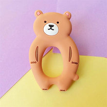 Load image into Gallery viewer, 4pcs Bear Silicone Teether Baby Teething Toys Chewable Cartoon Animal Shape Baby Products Nursing Gift