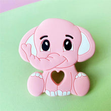Load image into Gallery viewer, Cartoons Silicone Teether Mini Elephant Animal Rodents Chewable Toys Products For Parents Baby Boys And Girls