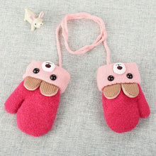 Load image into Gallery viewer, New Fashion Children Winter Hats Baby Kids Girl Solid Knitted Beanies Caps Hair thick ball And Modern Gloves