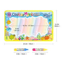 Load image into Gallery viewer, Magic Water Painting Drawing Mat & 2 Pens Doodle Board Coloring Books for Kids Children Educational Toys