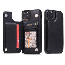 Load image into Gallery viewer, Luxury Leather Cover For iPhone 14 12 13 Mini 11 Pro XR XS Max 6 6s 7 8 Plus 5 5s Wallet Phone Card Slot Flip PU Leather Kickstand Card Slots Case Double Magnetic Clasp Durable Shockproof Cover For iPhone