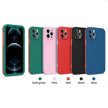 Load image into Gallery viewer, Full Cover Protective Phone Case For iPhone 12 Mini 11 Pro XS Max X XR 6 7 8 Plus Soft Silicone Shockproof Cover Full Body Anti-Shock Protection Drop Protection Silicone iphone Cover