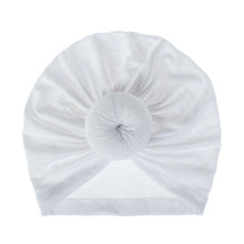 Load image into Gallery viewer, Handmade Pleated Flower Babies' Knitted Cotton Cloth Turban For Baby Girls In Elegant Style