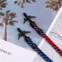 Load image into Gallery viewer, Modern Fashion Elegant Airplane Anchor Luxury Bracelets For Women Charm Leather Amazing Bracelets For Men Metal Hooks Hope homme jewelry Aviation style