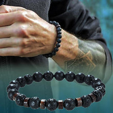 Load image into Gallery viewer, Lava Stone Men Wrist Bracelet Natural Moonstone Bead Tibetan Chakra Diffuser Bracelets For Men Jewelry Cool Gifts