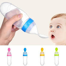 Load image into Gallery viewer, NEW Baby Feeding Bottle Spoon With Silicone Spoon Newborn Infant Squeeze Spoon Toddler Supplement food Bottle Feeder For Kids and Baby