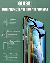 Load image into Gallery viewer, 5D Curved 9H Tempered Glass For iPhone X XR XS 11 12 13 14 Pro Max 6 6S 7 8 Plus SE Mini Full Cover Screen Protector Film 9H Hardness Bubble Free Easy Installation Screen Protective Film