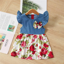 Load image into Gallery viewer, Baby Summer New Children Female Cotton A-Line Dress Kids Clothes Floral Princess Tutu Dresses For Girls