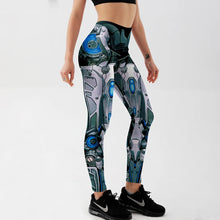Load image into Gallery viewer, Qickitout Leggings Machine New Women's Deformation Robot Armor Leggings Digital Print Pants Trousers Stretch Pants Drop Shipping