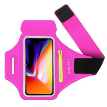 Load image into Gallery viewer, Sports Green Armbands Zipper Running Bag Phone Case Holder Wrist Arm Band Holder Pouch Case For Exercise Workout