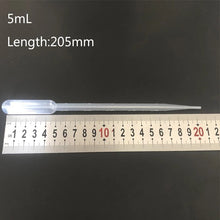 Load image into Gallery viewer, 500pcs lab 0.2ml 0.5ml 1ml 2ml 3ml 5ml plastic pasteur pipette transfering dropper for school experiment