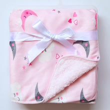 Load image into Gallery viewer, Baby Blankets New Layer Coral Fleece Infant Swaddle Wrap Owl Printed Newborn Baby Bedding Blanket