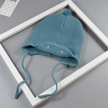 Load image into Gallery viewer, Cute Big Hair Ball Cap For Baby Cotton Knitted Caps for Girls/Boys Warm Woolen Hood Caps Toddler Hats For Winter