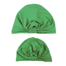 Load image into Gallery viewer, Modern Mom&Baby Turban Mother Baby Hat Headbands Mom Daughter Bow Knot Caps Print Solid Parent-Child Hair Accessories