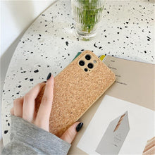Load image into Gallery viewer, Simple Wood Compress Sawdust Phone Case For iPhone 14 13 Pro Max 12 11 X XR XS 6 7 8 Plus Solid Shockproof Breathable Cover Ultra Thin Full Body Dustproof Anti Fingerprint Scratch-Resistant Case iPhone