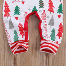 Load image into Gallery viewer, Newborn Baby Girl/Boys Christmas Long Sleeve Round Neck Tree print Romper for Infant In New Year Design