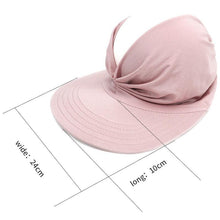 Load image into Gallery viewer, Women Sun Visor Summer Hat Women Anti-ultraviolet Hat Women's Elegant Simple Hat Classic Women's Hat Hollow Top Hat Elastic Hollow Top Hat Outdoor Quick-drying Sun Hat Summer Beach Hat