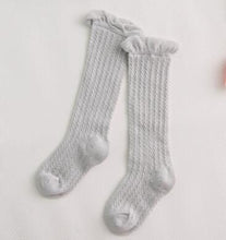 Load image into Gallery viewer, Non-slip Cotton Princess Knee High Long Skin-friendly Socks With Bow Mesh Newborn For Baby Girls