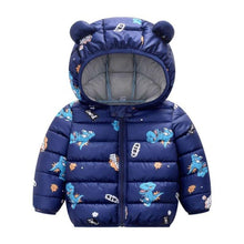 Load image into Gallery viewer, Infant Baby Hooded Warm Jackets For Baby Girls and Baby Boys For WInter In Modern New Luxury Shiny Design