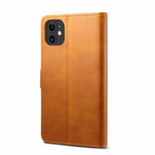 Load image into Gallery viewer, Luxury Red Leather Magnetic Flip Case For Iphone 14 12 13 11 11 Pro Max Xr Xs Max X Wallet Cover For iphone Leather Wallet Case Card Slots Kickstand Magnetic Buckle Flip Phone Cover