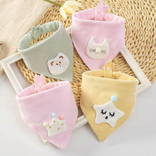 Load image into Gallery viewer, Baby Bibs Triangle Double Cotton Bibs Cartoon Saliva Towel Baby Boys Girls Feeding Apron Cotton Bib for Kids
