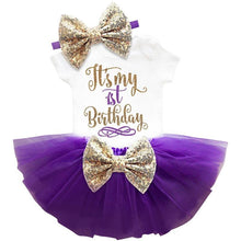 Load image into Gallery viewer, Princess Girls Tutu Dress Toddler Kids Clothes Baby Baptism 1st First Birthday Outfits Dress For Birthday Party