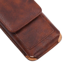 Load image into Gallery viewer, Universal Leather Case for iPhone Mens PU Leather Vertical Case with Belt Clip for iPhone Waist Pack Belt Clip Bag for 3.5-6.3" Mobile Phone Pouch Phone Cover