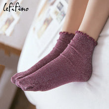 Load image into Gallery viewer, Fashion Retro Shining Surface Daily Women's Socks Pure Cotton Sweet Girl Rib Knit Spring Summer Socks Shiny Woman Simple Socks