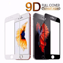 Load image into Gallery viewer, 9D Full Cover Protective Glass IPhone 7 Plus 8 6 6S 5 XR XS Max Tempered Glass Iphone X Screen Protector for IPhone Se 2020 Case Scratch Resistant Easy Install Bubble Free Case Friendly Screen Protection iPhone Glass