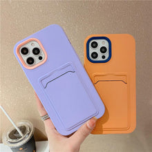 Load image into Gallery viewer, Modern Card Candy Color Phone Case For iPhone 12 11 13 Pro Max 12 13 Pro 11 Shockproof Bumper Soft Back Cover Colorful Silicone Phone Cover