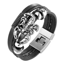 Load image into Gallery viewer, Trendy Modern Jewelry Leather Bracelet Men Braided Multilayer Anchor Bracelets Ladies Rope Chain for Male Jewelry Classic Style