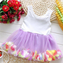 Load image into Gallery viewer, Luxury Modern Handmade Girls Sweetness Flower Kids Dress Princess Summer Sleeveless Mini Tutu Dress Childs Bow Pink Yellow Red Girls Clothing Dress