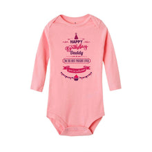 Load image into Gallery viewer, Happy Birthday Daddy Newborn Kids Baby Boys Girls Infant Long Sleeve Jumpsuit ROmper In Modern Designs With Party Print