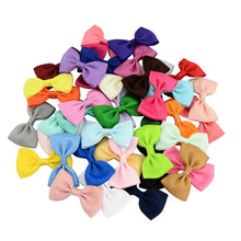 Load image into Gallery viewer, Colorful Mini Bow Tie Hair Clip Small Sweet Solid Ribbon Bow Safety Hair Clips Hairpins Baby Girl Hair Accessories
