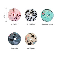Load image into Gallery viewer, 5PCS/SET Silicone Animal Beads BPA Free Baby Teething Beads Toy For Pacifier Clips New Born Silicone Rodent Tiny Rod Baby Teether For Baby Kids