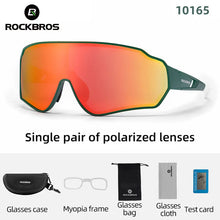 Load image into Gallery viewer, ROCKBROS Polarized Cycling Glasses  Clear Bike Glasses Eyewear UV400 Outdoor Sport Sunglasses Men Women Cycling Sunglasses