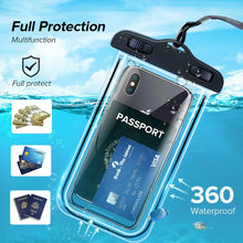 Load image into Gallery viewer, Swimming Bags Waterproof Phone Case Water proof Bag Mobile Phone Pouch Cover for iPhone 12 Pro Xs Max XR X 8 7 Phone Case Bag With Lanyard Compatible with iPhone