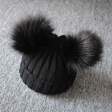 Load image into Gallery viewer, Cute Baby Hat & Scarf Set Pompom Infant Baby Girl Winter Hat For Kids Warm Knitted for Girls