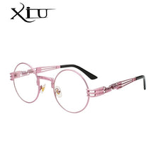 Load image into Gallery viewer, XIU Luxury Metal Sunglasses Men Round Sunglass Steampunk Coating Glasses Vintage Retro Lentes Oculos of Male Sun glasses