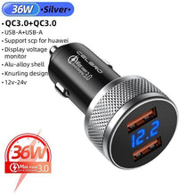 Load image into Gallery viewer, Mini Car Quick Charge 3.0 USB Charger Phone Charger Portable Auto Charge Fast Charging