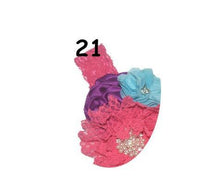 Load image into Gallery viewer, Luxury Modern Handmade Flower Headband Newborn Infant Pearl Flowers With Lace wide Headbands Bebes Hair Accessories Bow