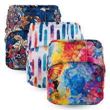 Load image into Gallery viewer, Hook & Loops Pocket Diaper - cloth Inner Waterproof Washable Reusable Baby Diaper For Kids