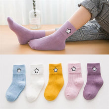 Load image into Gallery viewer, 5 Pairs Baby Boys Winter Socks Cartoon Bear Kids Spring Autumn Cotton Breathable For Kids