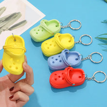 Load image into Gallery viewer, 1PCS 3D Mini 7.5cm EVA Beach Hole Little Croc Shoe Keychain Bag Accessories Decoration Keyring Car Handbag Key Chain Charms