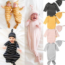 Load image into Gallery viewer, Cute Baby Sleeping Bags Newborn Infant Swaddle Wrap Envelope Baby Blanket Striped Swaddling Wrap Sleep Sack